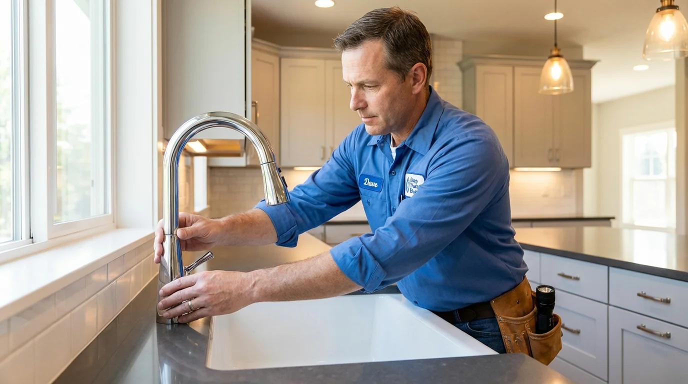 Kitchen faucet installation by Johns Plumbing LLC in Erlanger